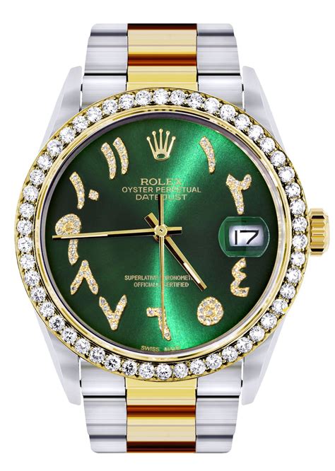 green arabic rolex|rolex watch with arabic numbers.